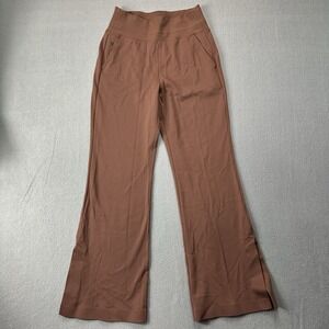 Athleta Venice Flare Pants Women's Brown Wide Slit Leg High Rise Size Small